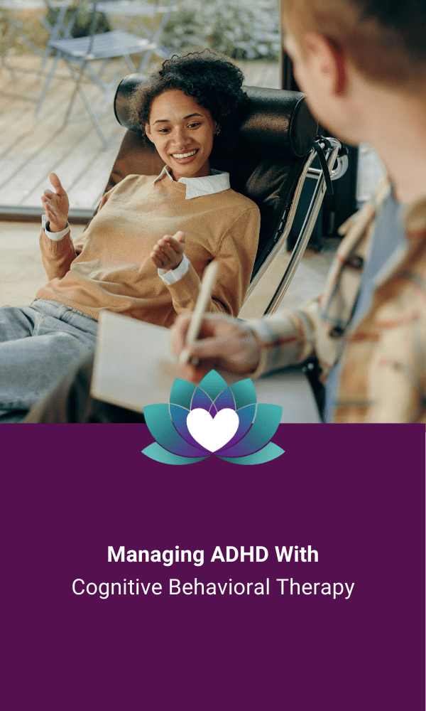 Counsellor providing cognitive behavioral therapy in Vancouver with client.